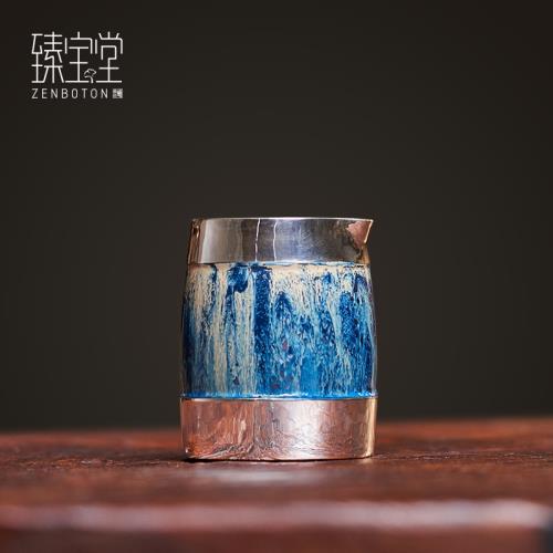 臻寶堂純銀大漆白酒分酒器純手工烈酒小酌酒具家用中式高檔清酒杯