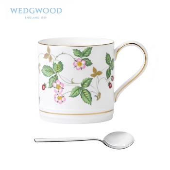 Wedgwood Wild Strawberry野草莓馬克杯(直身杯) +WMF咖啡勺
