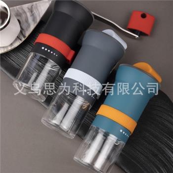 簡約手搖磨豆機小型手搖研磨器手磨咖啡機調節彩色咖啡機源廠