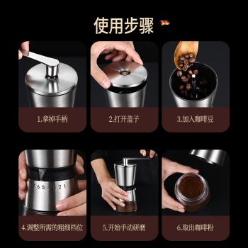 新款手搖磨豆機手磨可拆卸便攜研磨器咖啡機陶瓷磨芯粗細可磨豆器
