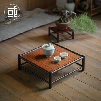艷庫/竹製茶架幹泡茶臺桌面茶具收納架茶盤茶杯茶壺架置物架底座
