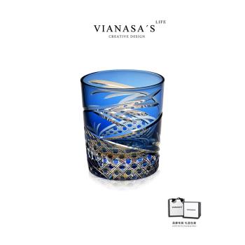VIANASAS舞踴洛克杯水晶玻璃杯威士忌酒杯子洋酒杯輕奢威士忌杯