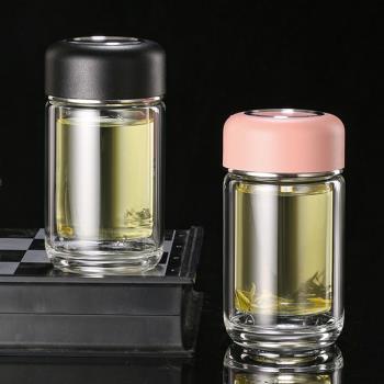 茶杯女士個人專用主人杯玻璃杯女高顏值迷你高階女式便攜外出高檔