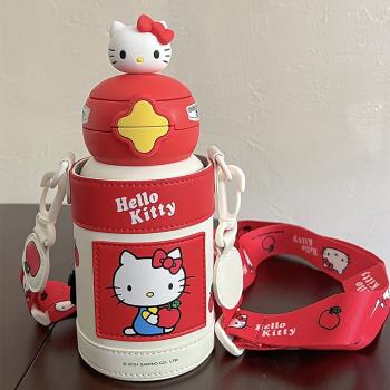 杯具熊星辰雙飲兒童保溫杯帶吸管直飲蓋KT凱蒂貓女幼兒園可愛便攜