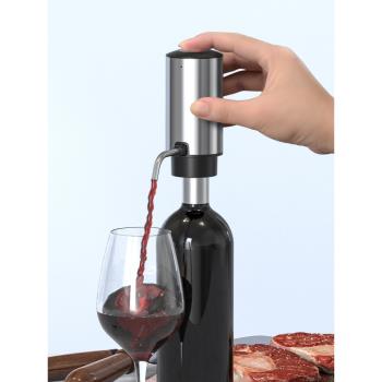 電動紅酒醒酒器分酒器一鍵倒酒快速醒酒不銹鋼TypeC充電收納底座