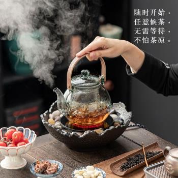 圍爐煮茶全套烤茶工具插電電陶爐室內家用茶壺玻璃煮茶器煮茶爐