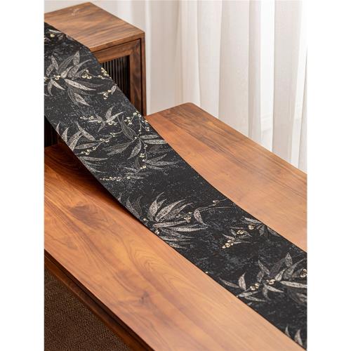 茶席麻布茶臺桌旗防水茶布中式禪意棉麻茶桌布茶具配件中國風布藝