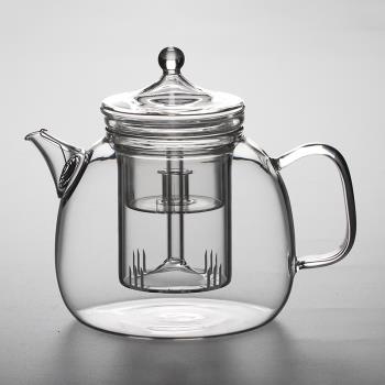 高硼矽玻璃茶具套裝 耐高溫蒸煮兩用煮茶壺 泡茶壺家用養生壺新款