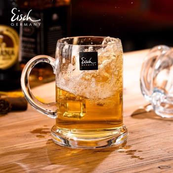 Eisch德國進口手工水晶玻璃精釀帶把大容量扎啤杯輕奢家用啤酒杯