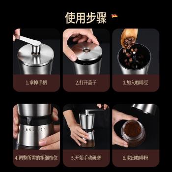 手搖咖啡磨豆機手磨可拆r卸便攜研磨器咖啡機陶瓷磨芯粗細可磨豆