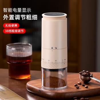 捷安璽電動磨豆機咖啡豆研磨機家用小型手搖咖啡研磨器手磨咖啡機