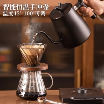 玲瓏越咖啡手沖壺溫控細口長嘴手沖咖啡壺家用泡茶控溫不銹鋼水壺