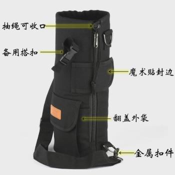 加厚耐磨防摔旅行水壺袋 大號帆布E保溫水杯套 便攜大容量水壺包