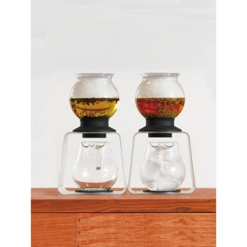 HARIO日本耐熱玻璃泡茶器泡茶壺水塔式懶人過濾花茶壺茶具套裝TDR