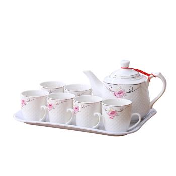 陶瓷水具b冷水壺茶具耐熱客廳水杯咖啡杯茶杯家用杯子套裝結婚送