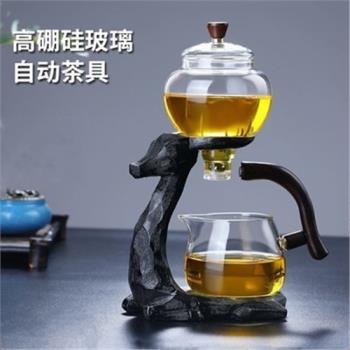 高硼矽玻璃半自動茶具套裝懶人功夫泡茶器茶壺杯宮燈家用煮茶器
