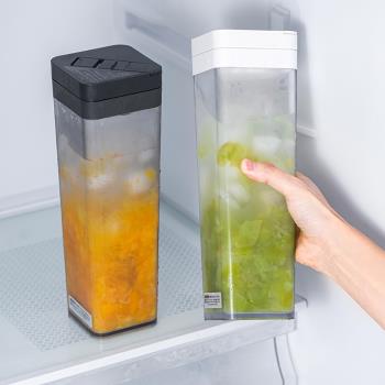 ASVE日本進口冷水壺家用冰箱躺瓶塑膠耐高溫冷泡茶飲料密封涼水杯