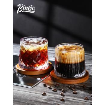 Bincoo玻璃咖啡杯家用冰美式杯子dirty高顏值耐熱拿鐵杯冷飲水杯