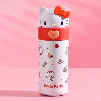 哈嘍kitty貓保溫杯316兒童kt貓杯子女生專用小學生上學凱蒂貓水杯