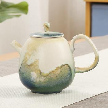 陶瓷茶壺單個家用大號創意日式復古粗陶功夫茶具過濾泡茶器小單壺