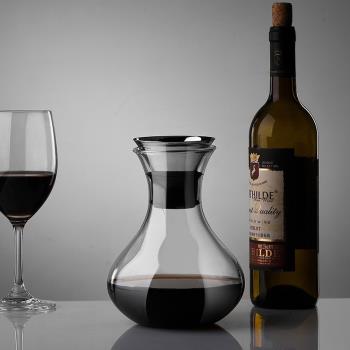 手工吹制醒酒器 高硼矽紅酒瓶玻璃酒壺 耐熱果汁壺醒酒器家用