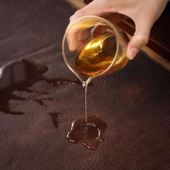 現代家居皮革茶席創意桌旗防水茶墊北歐風簡約茶桌布茶配件