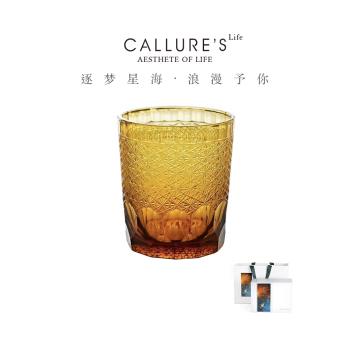 Callure黃金甲江戶切子手工雕刻日式水晶玻璃杯小眾古典威士忌杯