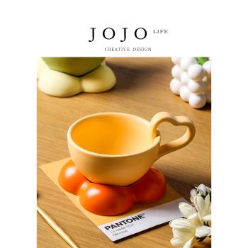 JOJOS L.PD.Cloud.杯具創意咖啡杯碟套裝 ins可愛杯子丨雲心