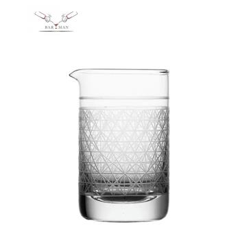調酒家BAR MAN進口刻花調酒攪拌杯酒吧水晶玻璃調酒杯mixingglass