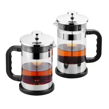 耐熱玻璃泡茶壺家用濾壓茶壺沖茶器法壓壺咖啡壺不銹鋼過濾花茶壺