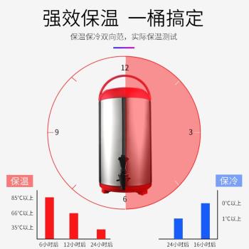 商用奶茶桶保溫桶 304不銹鋼豆漿桶咖啡果汁冷熱開水桶水龍頭