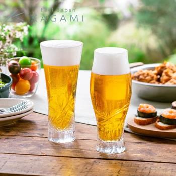 日本KAGAMI水晶玻璃啤酒杯 星鏈 良緣 麥穗皮爾森Bubble精釀 禮品