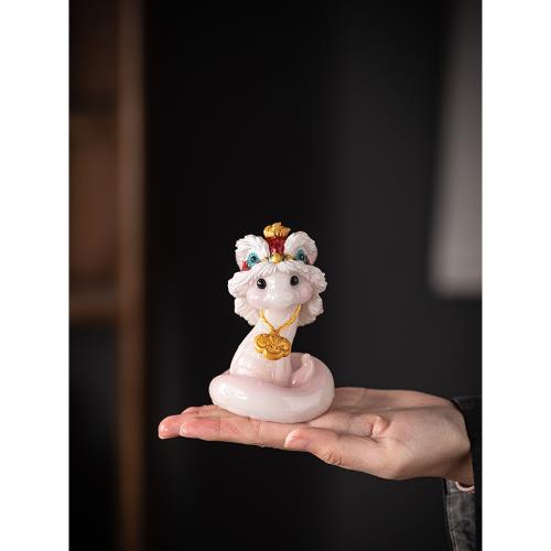 變色醒獅蛇茶寵擺件精品可養茶玩招財生肖吉祥物茶盤裝飾茶具配件