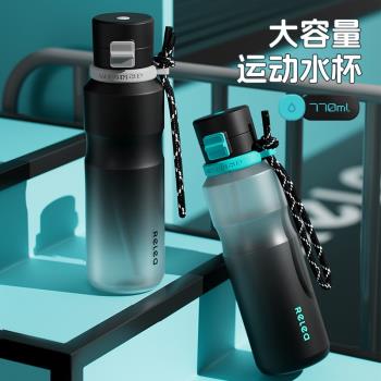 運動水杯大容量男士tritan帶吸管杯騎行便攜2024新款夏季健身水壺