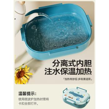 316不銹鋼保溫飯盒小學生上學專用餐盒兒童分隔餐盤上班族便當盒