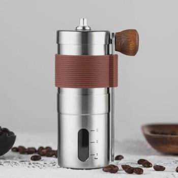 手搖磨豆機不銹鋼家用小型便攜咖啡豆細膩出粉磨W粉手動研磨器