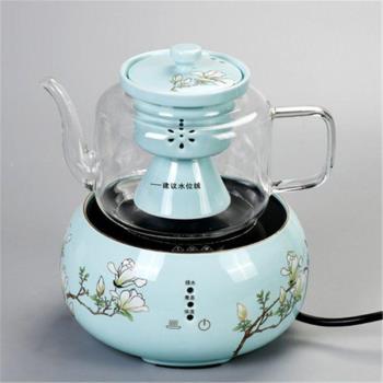 錦繡璽匠陶瓷煮茶器電陶爐套裝智慧觸屏全自動家用玻璃蒸茶壺茶具