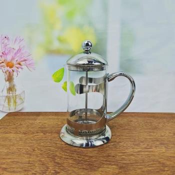 玻璃沖茶器茶水分離濾壓壺咖啡法壓壺耐高溫不銹鋼濾網泡茶壺家用