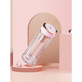永珍雙層玻璃杯V52L男女士加厚V51L精緻小巧時尚可愛茶水杯子V50L