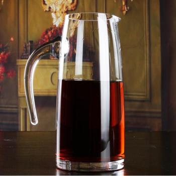 歐式紅酒醒酒器高階水晶玻璃大號分酒壺帶把啤酒扎壺果汁壺冷水壺