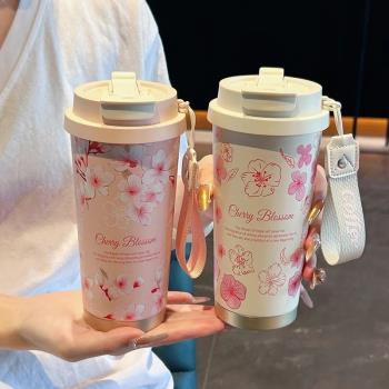 杯子外出便攜不銹鋼保溫杯吸管咖啡杯高顏值大容量女士個人專用