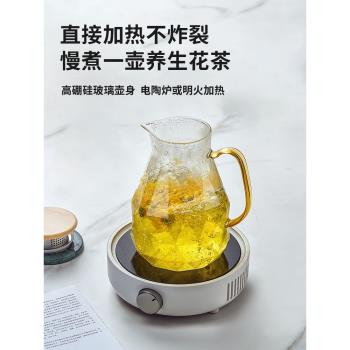 德國FEENIK冷水壺家用玻璃耐高溫大容量泡茶壺冰箱涼水壺套裝水杯
