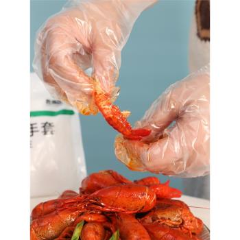 一次性手套專用食品級整箱加厚塑膠獨包餐飲小包透明商用龍蝦廚房