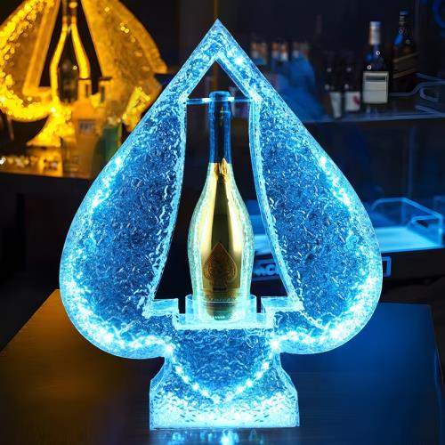 雅圖黑桃a酒座香檳神龍套酒吧KTV出酒道具香檳王洋酒底發光酒座