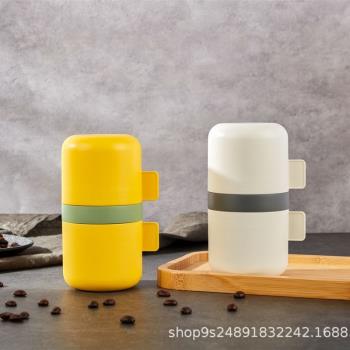 手磨咖啡機手搖磨豆機咖啡研磨機家用戶外研磨沖泡一體手沖咖啡杯