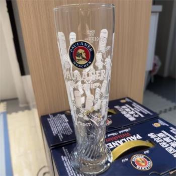 德國原裝進口柏龍啤酒杯玻璃杯500ml字母款限量高顏值