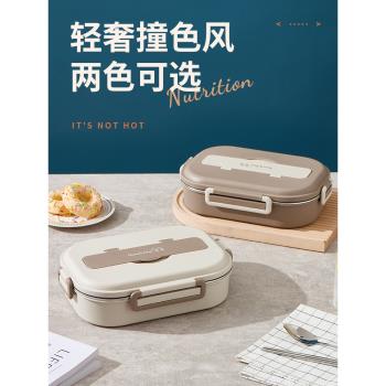 德國316L不銹鋼保溫飯盒上班族小學生專用分格便當盒可微波爐加熱
