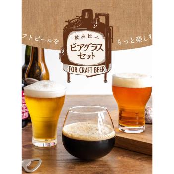 日本進口佐佐木晚酌啤酒杯品鑒三件套無鉛玻璃精釀啤酒杯木盒禮品
