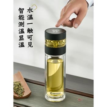 英國Bemega智慧茶水分離泡茶杯雙層玻璃杯男女高檔便攜透明水杯子