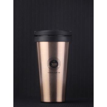 咖啡杯500ml直飲簡約保溫杯男女辦公室帶蓋便攜隨行馬克杯隨手杯